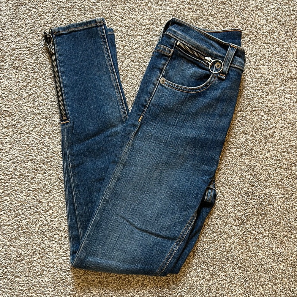 Rag & Bone Skinny Jeans with Zippers